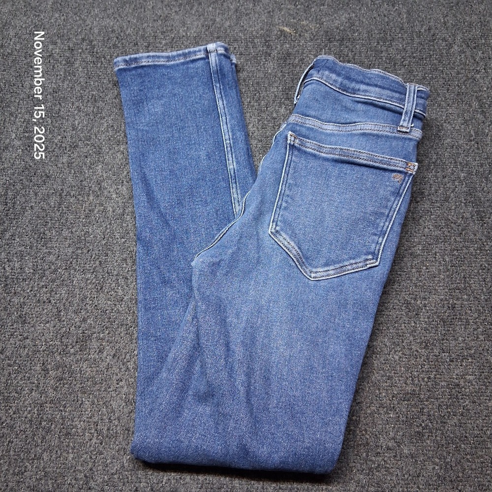 Madewell Stovepipe Jeans‎ Size 24 Blue With Stretch Mid Rise 28 Inseam